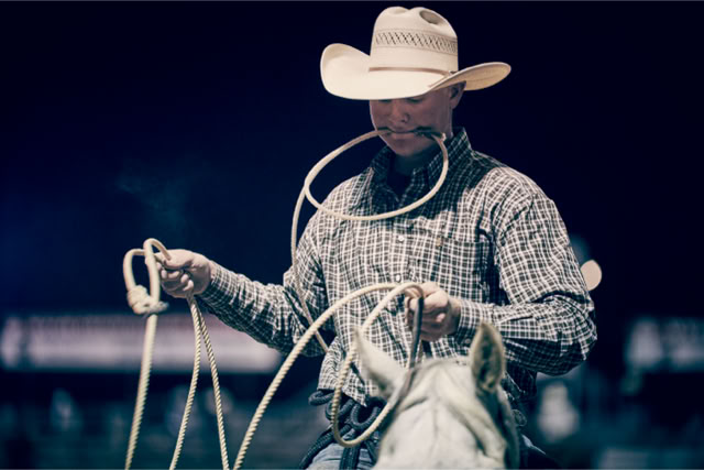 Roping cowboy